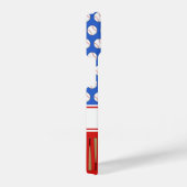 Baseball patroon aangepaste naam iPhone hoesje (Rechterkant)