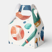 Baseball Patroon Aangepaste Tekst Jongen Partij Bedankdoosjes (Achterkant)