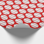 Baseball Patroon Cadeaupapier (Hoek)