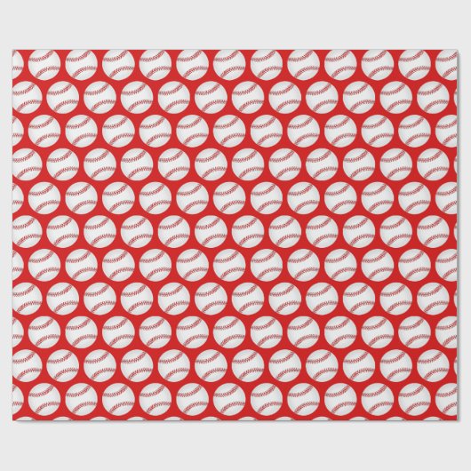 Baseball Patroon Cadeaupapier (Vlak)