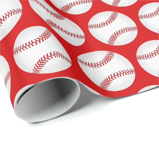 Baseball Patroon Cadeaupapier (Rol Hoek)