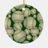 Baseball Patroon Keramisch Ornament (Voorkant)