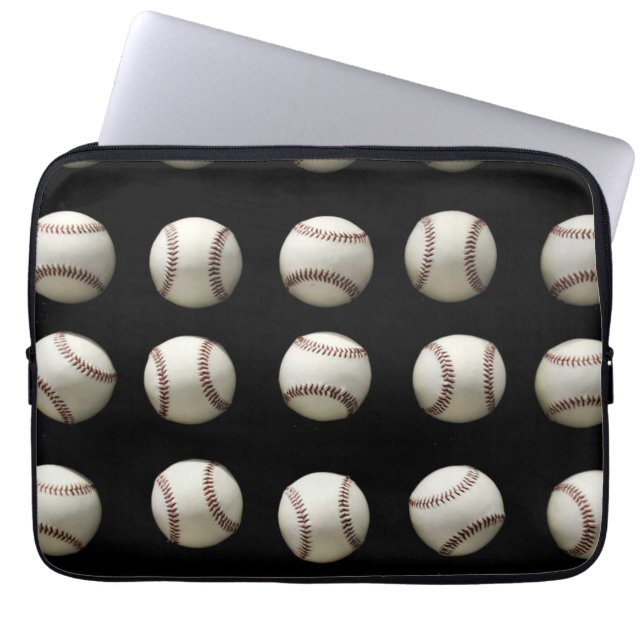 Baseball Patroon Laptop Sleeve (Voorkant)