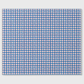 Baseball Patroon op blauw Cadeaupapier (Vlak)