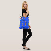 Baseball-patroon op blauw tote bag (Op model)