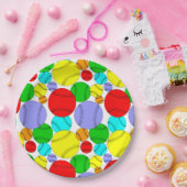 Baseball Patroon Papieren Bordje (Feest)