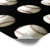 Baseball Patroon Poster (Hoek)
