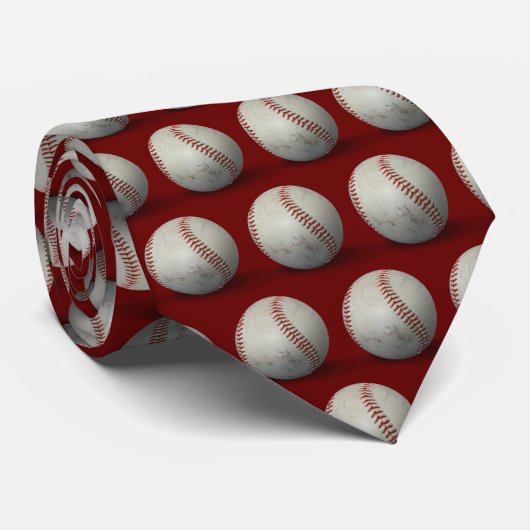 Baseball Patroon | Stropdas sportartikelen Cadeaus (Opgerold)