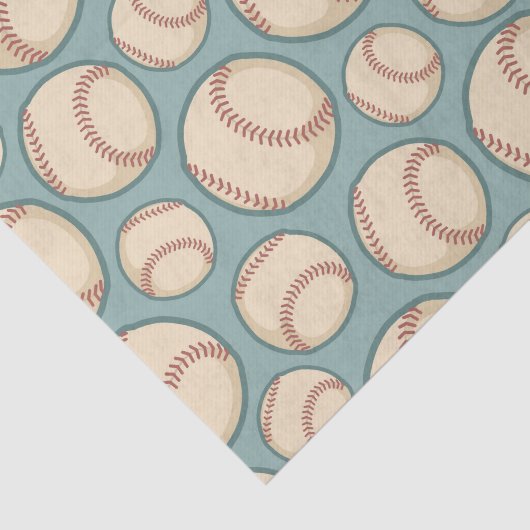  Baseball Patroon Tissuepapier (Detail)