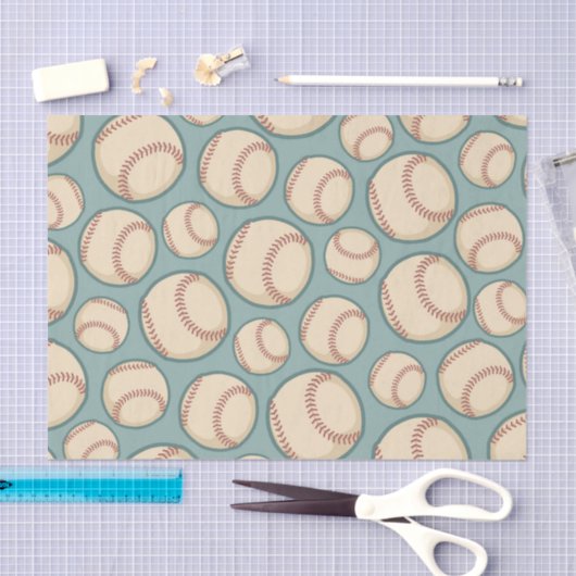 Baseball Patroon Tissuepapier (Craft)