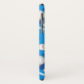 Baseball Pattern Blue iPhone X Hoesje (Achterkant/links)