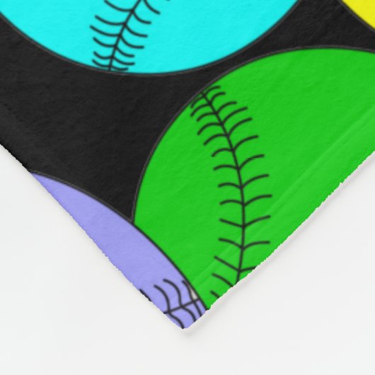 Baseball Pattern Fleece Blanket Deken (Hoek)