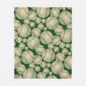 Baseball Pattern Fleece Blanket Deken (Voorkant)