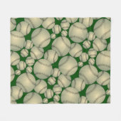 Baseball Pattern Fleece Blanket Deken (Voorkant (Horizontaal))
