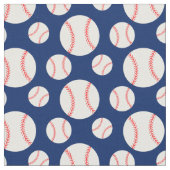 Baseball Pattern Navy Blue Background Stof (Close Up)