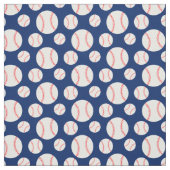 Baseball Pattern Navy Blue Background Stof (Swatch)