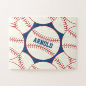 Baseball Pattern - Persoonlijk Legpuzzel (Horizontaal)