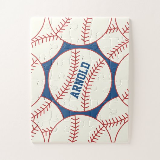 Baseball Pattern - Persoonlijk Legpuzzel (Verticaal)