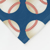 Baseball Pattern Royal Blue Sport Thema Fleece Deken (Hoek)