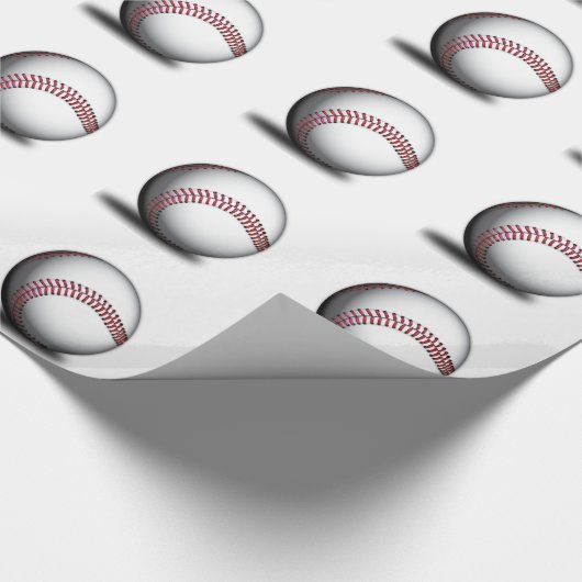 Baseball Pattern Wrapping Paper Cadeaupapier (Hoek)