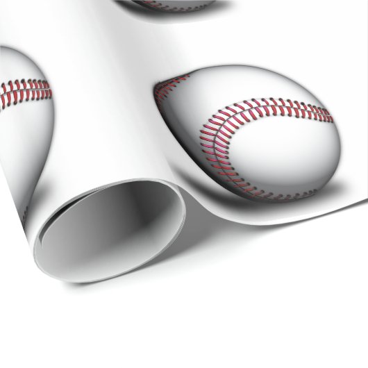 Baseball Pattern Wrapping Paper Cadeaupapier (Rol Hoek)