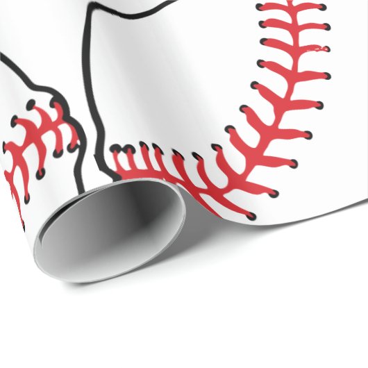 Baseball Pattern Wrapping Paper Cadeaupapier (Rol Hoek)