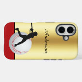 Baseball personaliseren met naam Elegant Case-Mate iPhone Case (Achterkant (horizontaal))