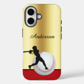 Baseball personalize with name Elegant Case-Mate iPhone Case (Achterkant)