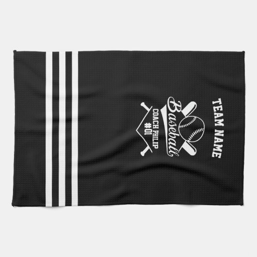 Baseball Personalized Coach, Team Mom Theedoek (Horizontaal)