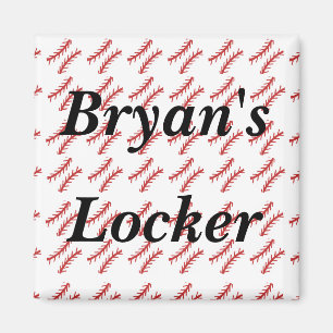 Baseball Personalized Locker Magneet