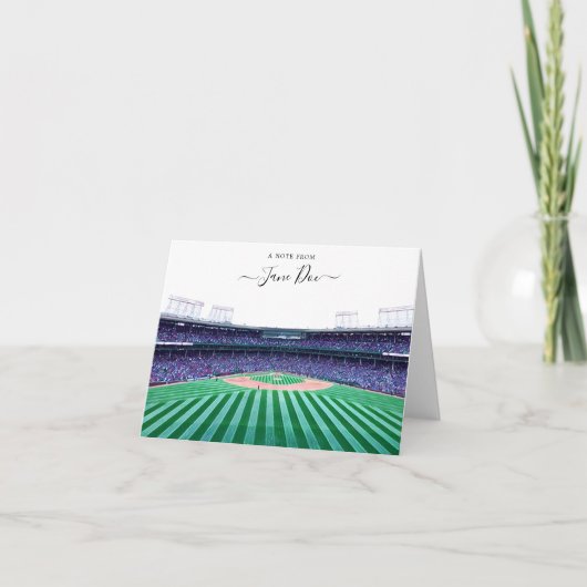 Baseball Personalized Note Kaart (Voorkant)