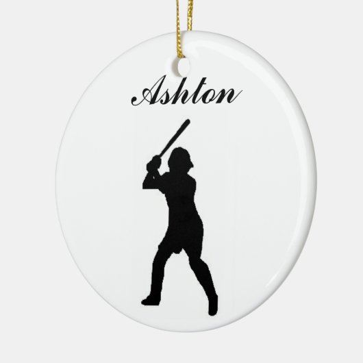 Baseball Persoonlijke kerstversiering Keramisch Ornament (Links)