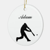 Baseball Persoonlijke kerstversiering Keramisch Ornament (Links)