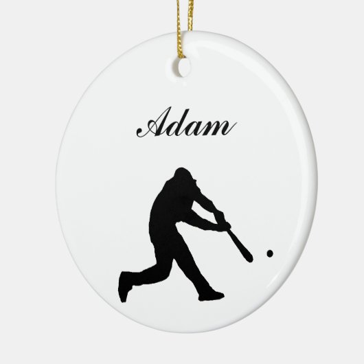 Baseball Persoonlijke kerstversiering Keramisch Ornament (Links)