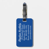 Baseball Pet Bats Diamond Persoonlijk Naam Number Bagagelabel (Achterkant verticaal)