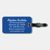 Baseball Pet Bats Diamond Persoonlijk Naam Number Bagagelabel (Achterkant horizontaal)