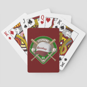 Baseball Pet Bats Diamond Persoonlijk Naam Number Speelkaarten