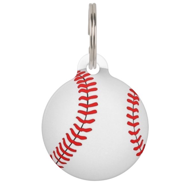 Baseball Pet ID-tag Huisdierpenning (Voorkant)