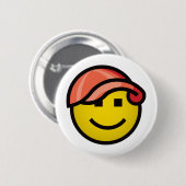 Baseball Pet Smilie - Red Ronde Button 5,7 Cm (Voorkant /achterkant)