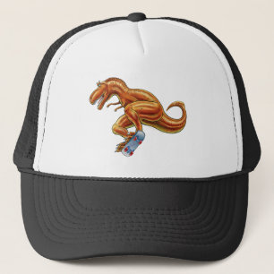 Baseball-Pet T-rex op skateboard Trucker Pet