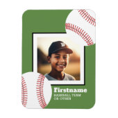 Baseball Photo Add Jouw naam - Kan Kleur bewerken Magneet (Verticaal)