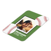 Baseball Photo Add Jouw naam - Kan Kleur bewerken Magneet (Linkerzijde)