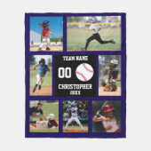 Baseball Photo Collage Fleece Deken (Voorkant)