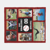 Baseball Photo Collage Fleece Deken (Voorkant (Horizontaal))