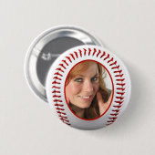 Baseball Photo Lijst Sjabloon Ronde Button 5,7 Cm (Voorkant /achterkant)