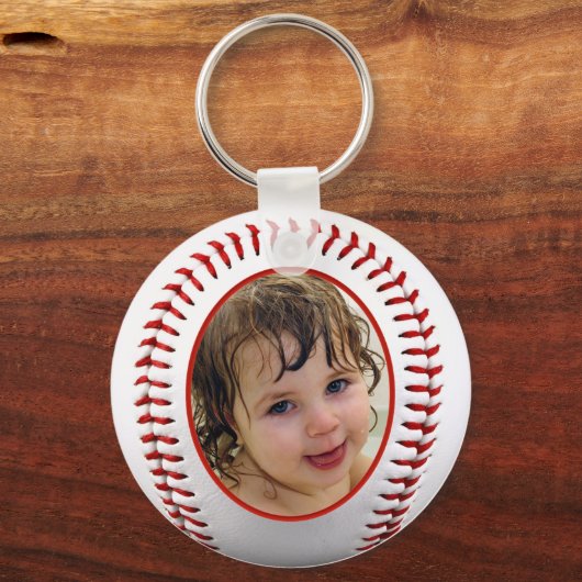 Baseball Photo Lijst Sjabloon Sleutelhanger (Voorkant)