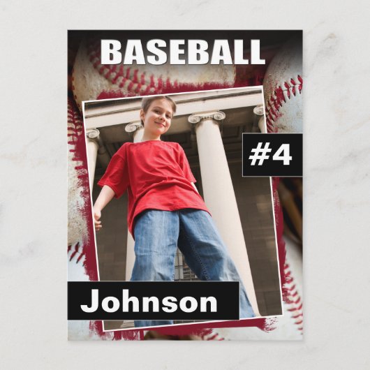 Baseball Photo Sports Trading Card Briefkaart (Voorkant)