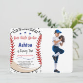 Baseball Photo Uitnodiging (Staand voorkant)