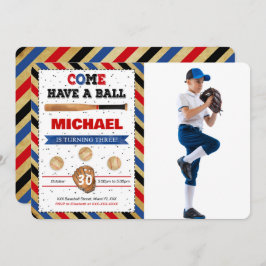 Baseball Photo Uitnodiging