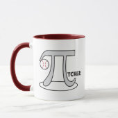 Baseball Pi-tcher Wiskunde Theme Mok Funny Pi Day  (Links)